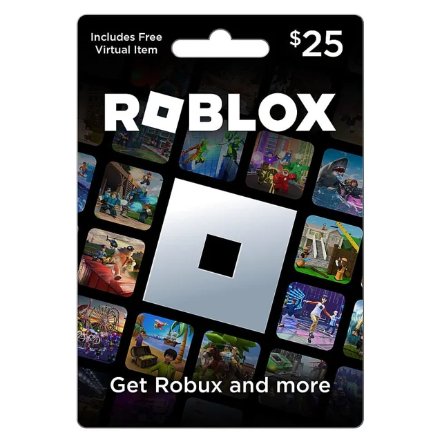 Roblox physical gift card with a printed $25 denomination